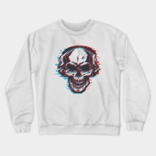 Skull music glitch Crewneck Sweatshirt